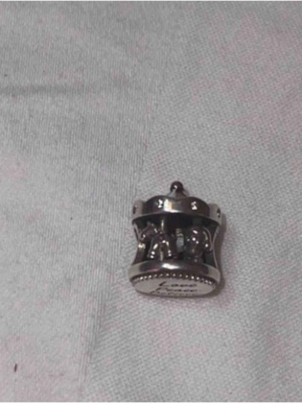 Pandora Red and White Enamel Carnival Tent Charm